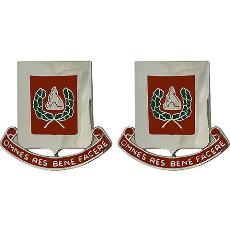 27th Engineer Battalion Unit Crest (Omnes Res Bene Facere)